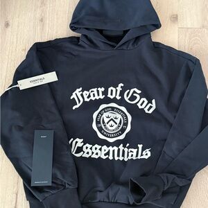 Essentials fear of god black hoodie